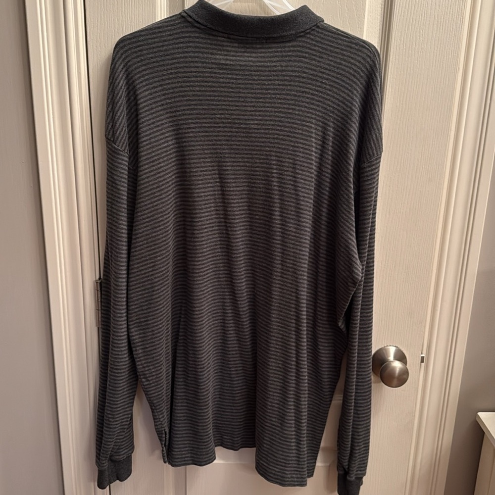 Polo by Ralph Lauren gray stripe long sleeve shirt size XL - Picture 4 of 4